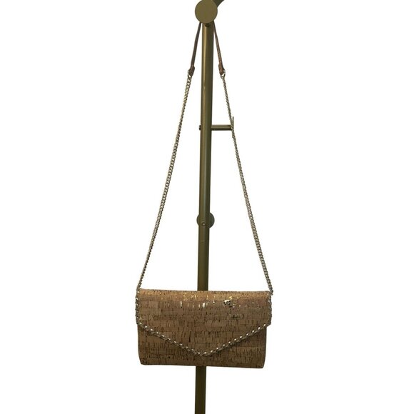 Lilly Pulitzer Cork Clutch Bag With Gold Chain & Metallic Accents - Picture 3 of 6